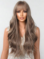 13x6 Glueless Wig Straight With Drawstring Natural Black Human Hair Wig Long Curly Wigs With Bangs Black Wavy Wigs