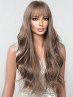 13x6 Glueless Wig Straight With Drawstring Natural Black Human Hair Wig Long Curly Wigs With Bangs Black Wavy Wigs