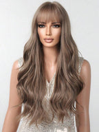 13x6 Glueless Wig Straight With Drawstring Natural Black Human Hair Wig Long Curly Wigs With Bangs Black Wavy Wigs