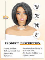 1 Sec Install Elegant Boss Vibe Short Pixie Cut Natural Black Ombre Brown Glueless Minimalist Hd Lace Wig Pre Cut Lace