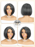 1 Sec Install Elegant Boss Vibe Short Pixie Cut Natural Black Ombre Brown Glueless Minimalist Hd Lace Wig Pre Cut Lace