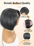 1 Sec Install Elegant Boss Vibe Short Pixie Cut Natural Black Ombre Brown Glueless Minimalist Hd Lace Wig Pre Cut Lace