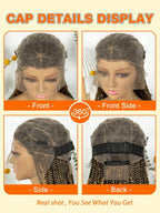 Bohemian Style Box Braided Curly Synthetic Lace Front Wig Goddess Braids Wig Burgundy Bohemian Box Braided Wig
