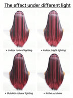 Ash Blonde Ombre Glueless Wigs Silky Straight With Drawstring Human Hair Wig