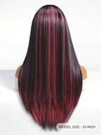 Ash Blonde Ombre Glueless Wigs Silky Straight With Drawstring Human Hair Wig