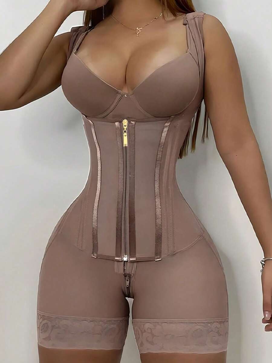 Fajas Body Shaper Tummy Control Body Shaper Zipper Closure