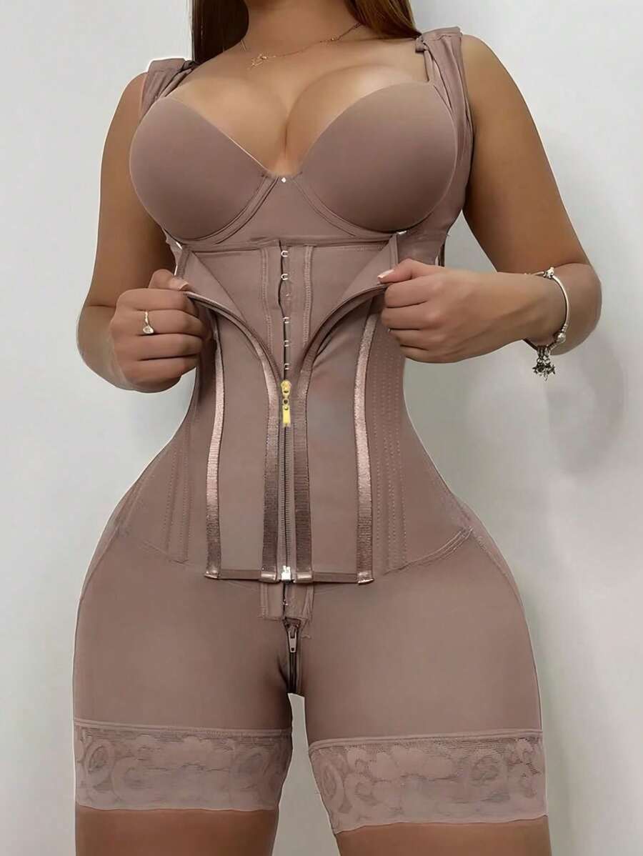 Fajas Body Shaper Tummy Control Body Shaper Zipper Closure
