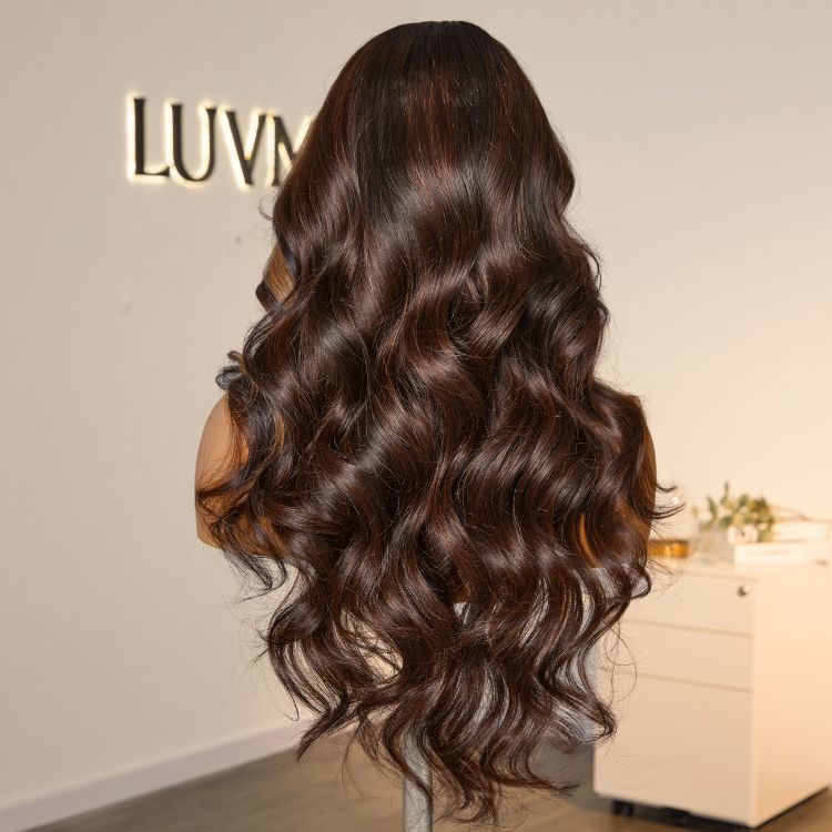 Breathable Cap Blonde Highlight Loose Wave Glueless 5x5 Closure HD Lace Wig