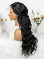 13"X4" Lace Front Braided Wig Unique Sewer Style Braided Wave Hair Wig Versatile Styling Ideal