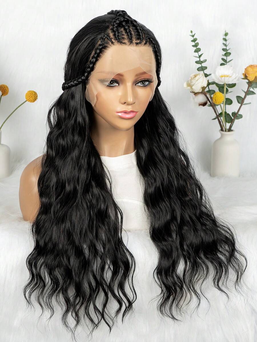 13"X4" Lace Front Braided Wig Unique Sewer Style Braided Wave Hair Wig Versatile Styling Ideal
