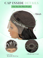 13"X4" Lace Front Braided Wig Unique Sewer Style Braided Wave Hair Wig Versatile Styling Ideal