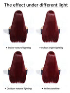 Ash Blonde Ombre Glueless Wigs Silky Straight With Drawstring Human Hair Wig