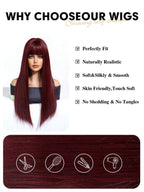 Ash Blonde Ombre Glueless Wigs Silky Straight With Drawstring Human Hair Wig