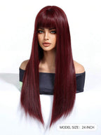 Ash Blonde Ombre Glueless Wigs Silky Straight With Drawstring Human Hair Wig