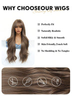 Ombre Blonde Wig Long Curly Wig With Bangs Glueless Minimalist Hd Lace Wig Pre Cut Lace