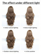 Ombre Blonde Wig Long Curly Wig With Bangs Glueless Minimalist Hd Lace Wig Pre Cut Lace