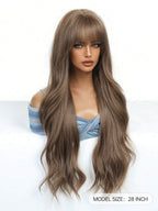 Ombre Blonde Wig Long Curly Wig With Bangs Glueless Minimalist Hd Lace Wig Pre Cut Lace