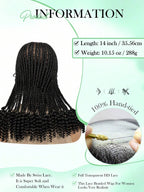 HD Full Lace Women's Fashion Braid Wig Hand-Woven Trench Forehead Tilted Design Medium And Long Tail Curls