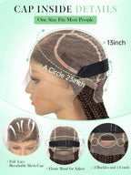 HD Full Lace Women's Fashion Braid Wig Hand-Woven Trench Forehead Tilted Design Medium And Long Tail Curls