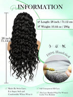 13x6 Lace Front Braided Wig Messy Braid Wig With Water Wave Hair Texture Versatile Styling