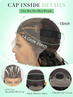 13x6 Lace Front Braided Wig Messy Braid Wig With Water Wave Hair Texture Versatile Styling