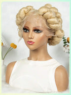 200% Density Transparent Full Lace Bantu Braided Wig With Knotless Braiding Natural Look