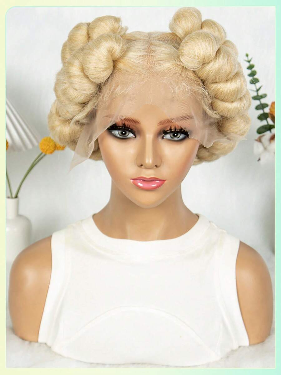 200% Density Transparent Full Lace Bantu Braided Wig With Knotless Braiding Natural Look