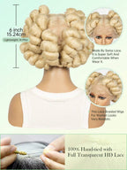 200% Density Transparent Full Lace Bantu Braided Wig With Knotless Braiding Natural Look