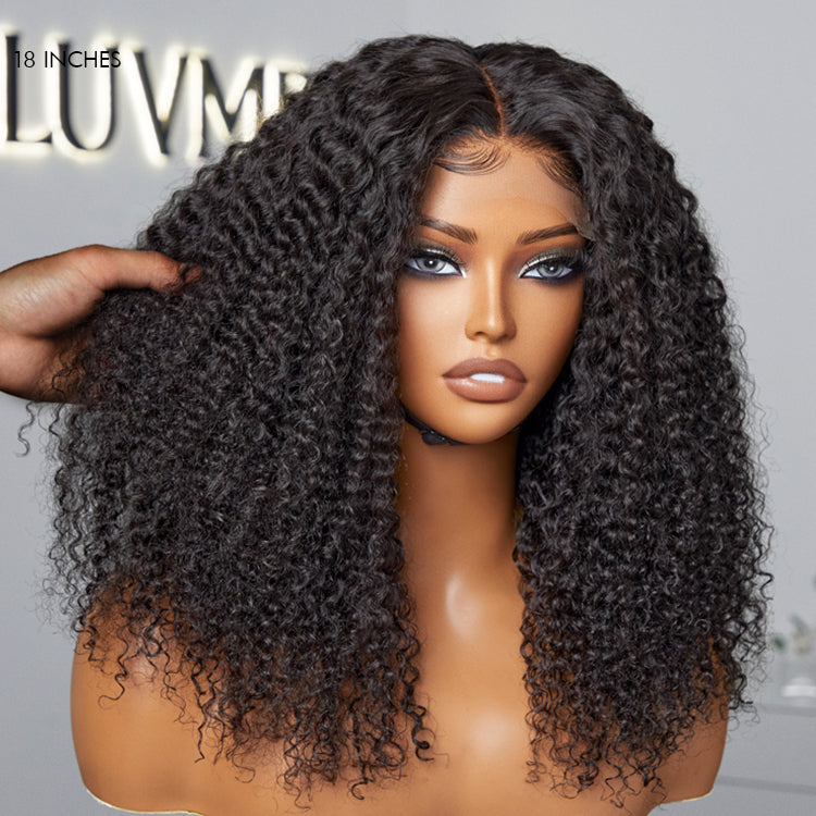Breathable Cap Afro Curly Left C Part Glueless 5x5 Closure Lace Wig Beginner Friendly - US ONLY