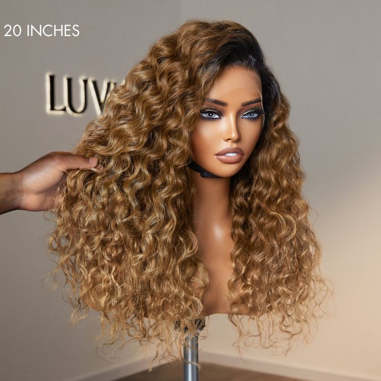Sun-kissed Ombre Blonde Water Wave Glueless 13x4 Frontal Lace Wig