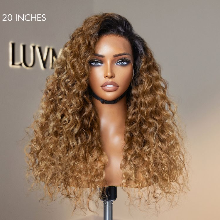 Sun-kissed Ombre Blonde Water Wave Glueless 13x4 Frontal Lace Wig