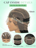 Knotless Boho Box Braided Wig 36" Over Hip Length Tangle-Less Full HD Lace Braided Wig