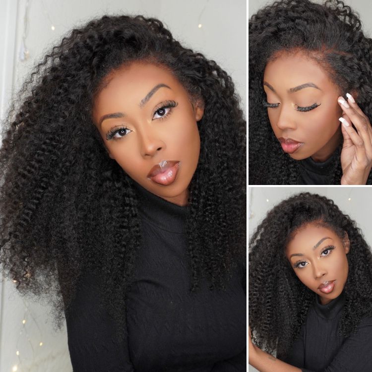 Limited Restock  | 4C Edges | Realistic Kinky Edges Afro Curly Glueless Long Wig