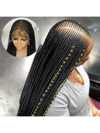 Boho Knotless Braids Invisible Tiny Knots Full HD Lace Braided Wig Tangle-free Curly Ends 36InchLuxury Full Lace Wig