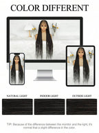 Boho Knotless Braids Invisible Tiny Knots Full HD Lace Braided Wig Tangle-free Curly Ends 36InchLuxury Full Lace Wig