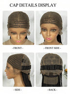 Boho Knotless Braids Invisible Tiny Knots Full HD Lace Braided Wig Tangle-free Curly Ends 36InchLuxury Full Lace Wig