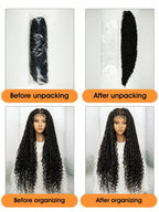 32 Inch Bohemian Box Braids Wig Cornrow Braided Wig Lace Front Goddess Braids Wig Crochet Braided Wig