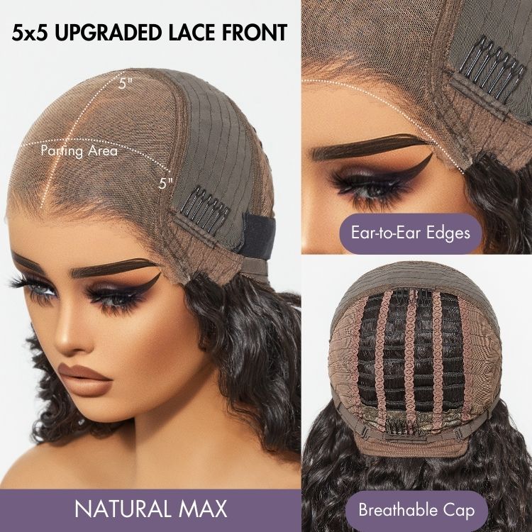 Loose Body Wave Glueless 5x5 Upgraded Lace Front Mid Part Long Wig