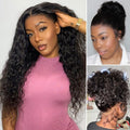 48H Delivery | Water Wave 360 Lace Flexi-Fit Invisi Drawstring Cap Long Wig 100% Human Hair Pre-bleached & Pre-plucked & Pre-Cut Lace