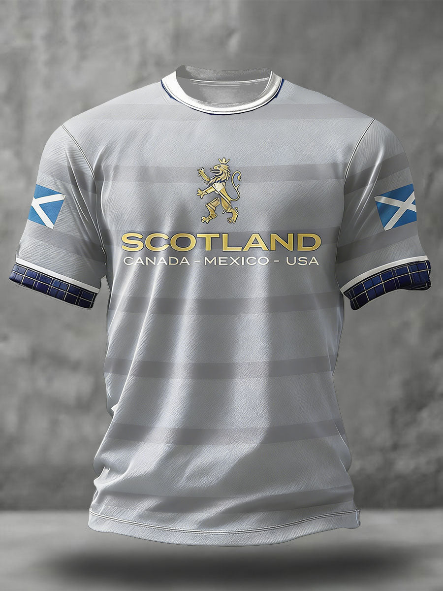 Men's Scotland Football Lover Printed T-shirt