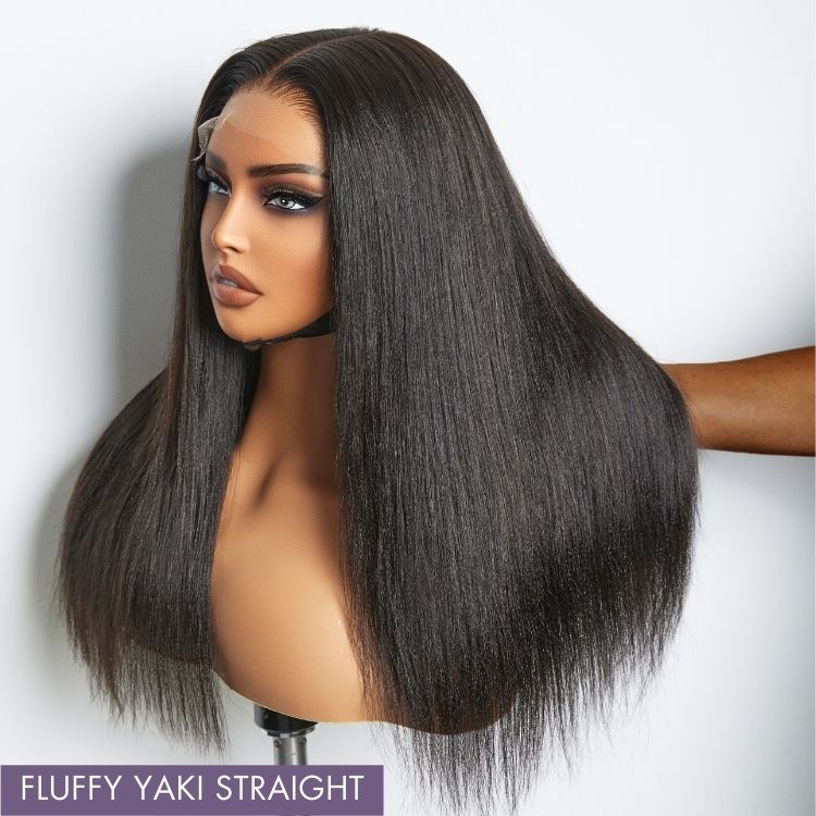 Yaki Straight 5x5 Closure HD Lace Glueless Long Wig Pre-Cut Lace
