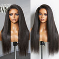 Yaki Straight 5x5 Closure HD Lace Glueless Long Wig Pre-Cut Lace