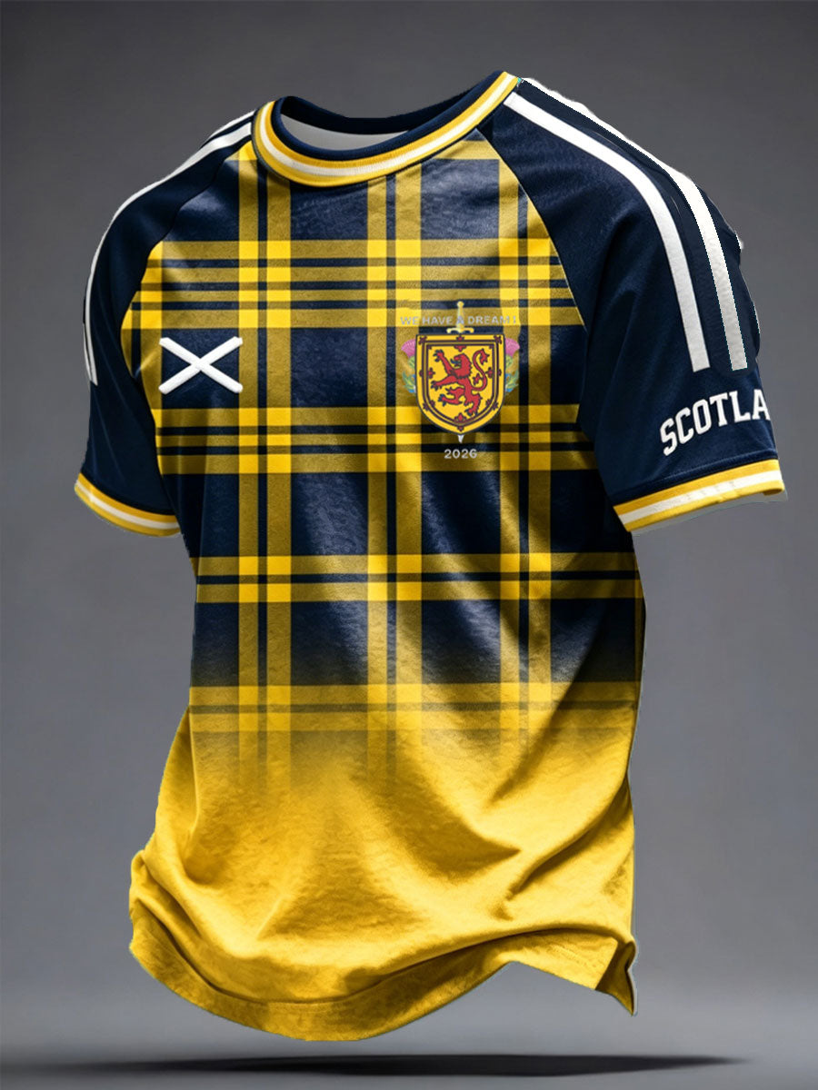 Men's UK Football Lover Scotland Printed short sleeve t-shirt 04