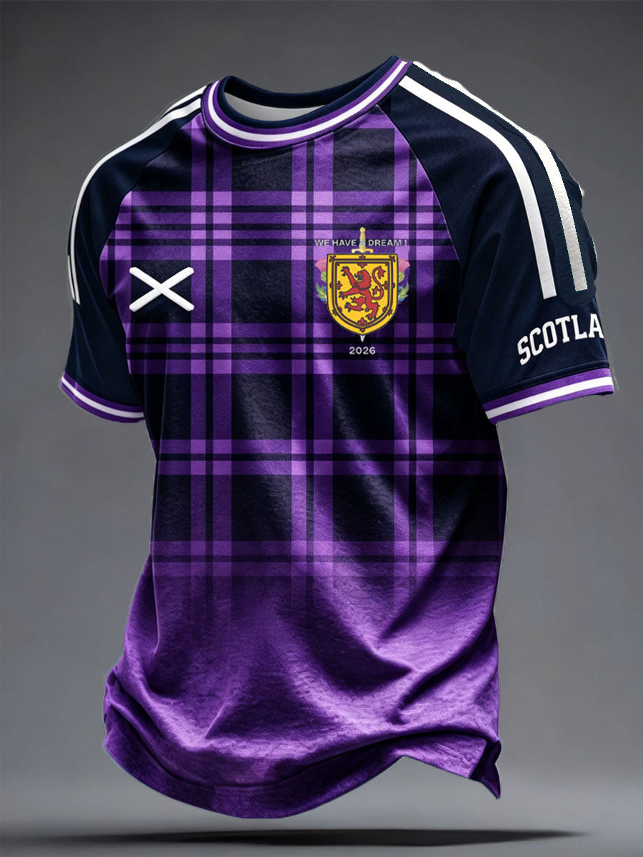 Men's UK Football Lover Scotland Printed short sleeve t-shirt 02