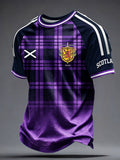 Men's UK Football Lover Scotland Printed short sleeve t-shirt 02