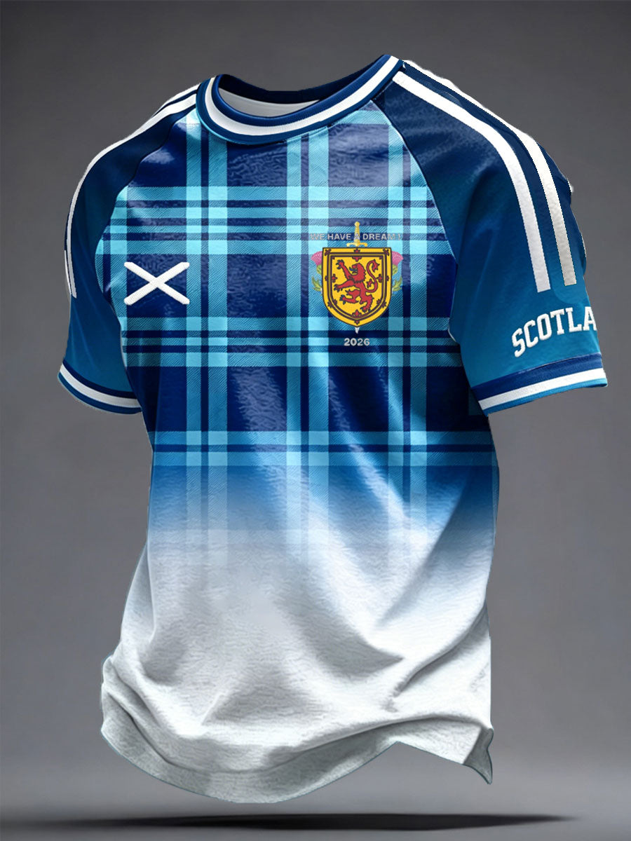 Men's UK Football Lover Scotland Printed short sleeve t-shirt 04