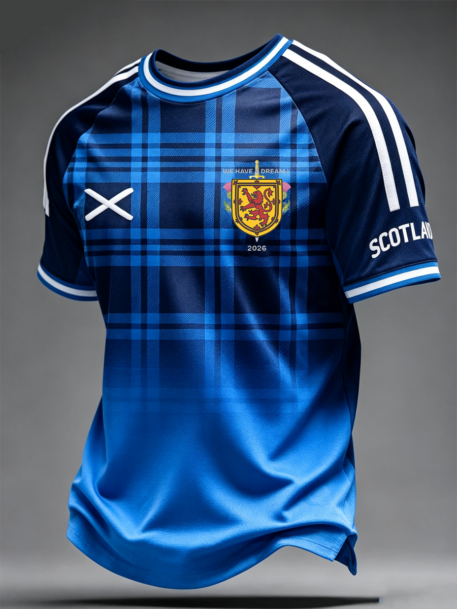 Men's UK Football Lover Scotland Printed short sleeve t-shirt 04