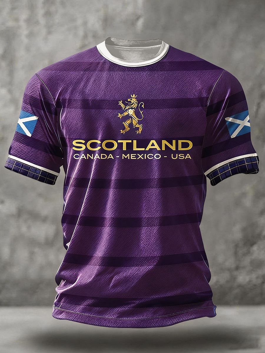 Men's Scotland Football Lover Printed T-shirt