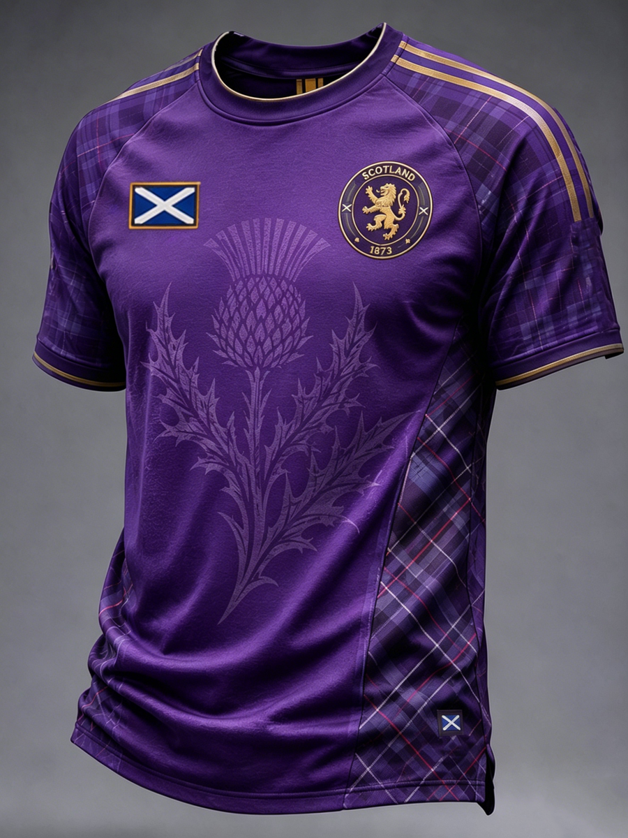 Men's UK Football Lover Scotland Printed short sleeve t-shirt 02