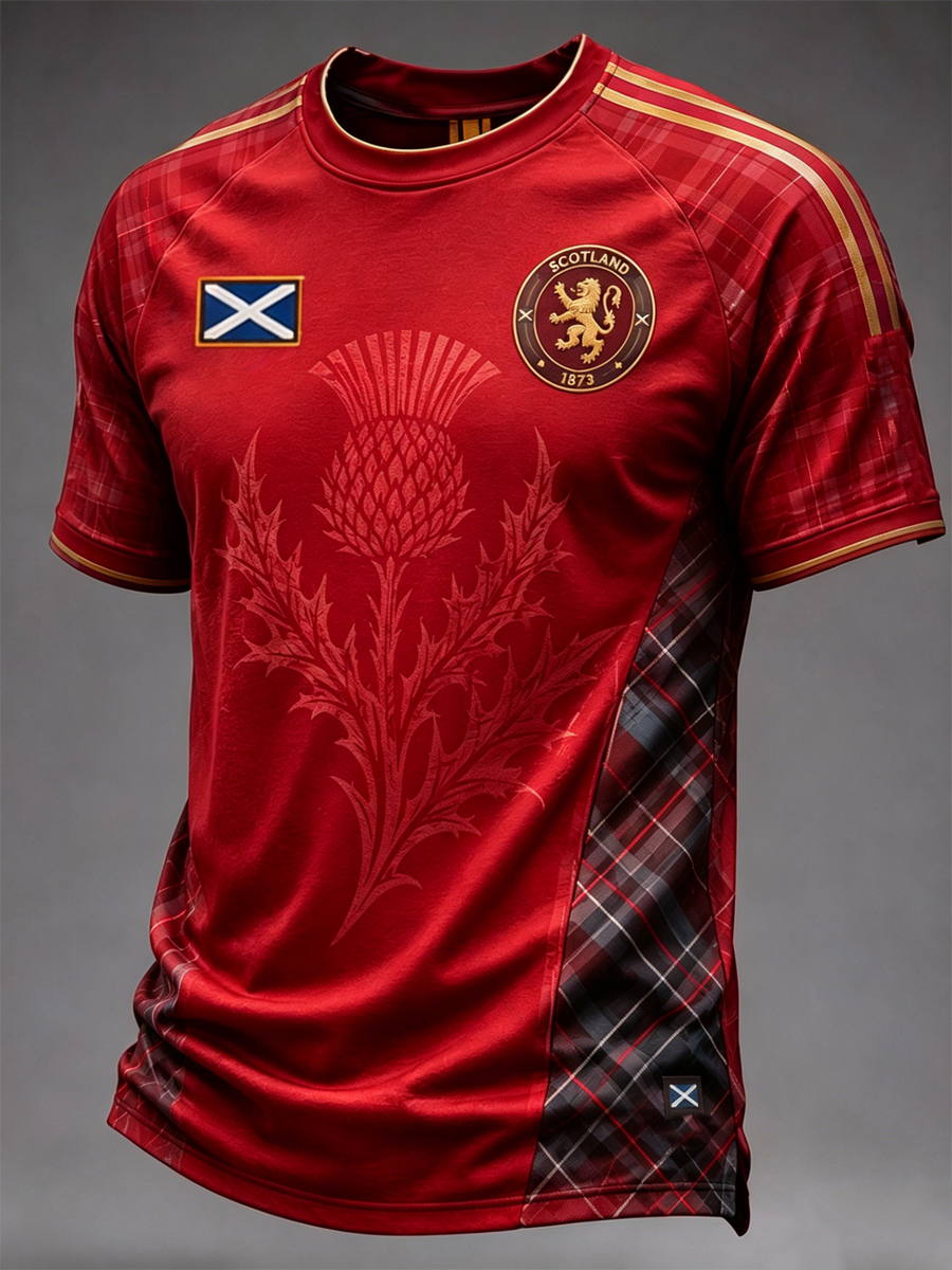 Men's UK Football Lover Scotland Printed short sleeve t-shirt 02